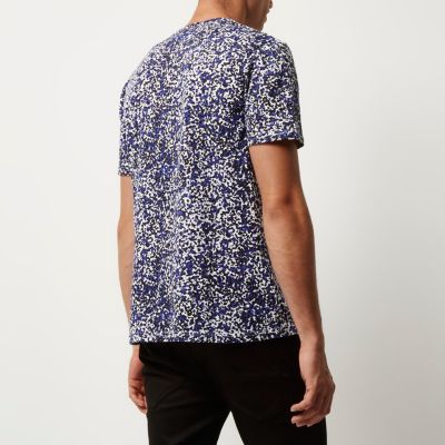 Blue leopard print t-shirt